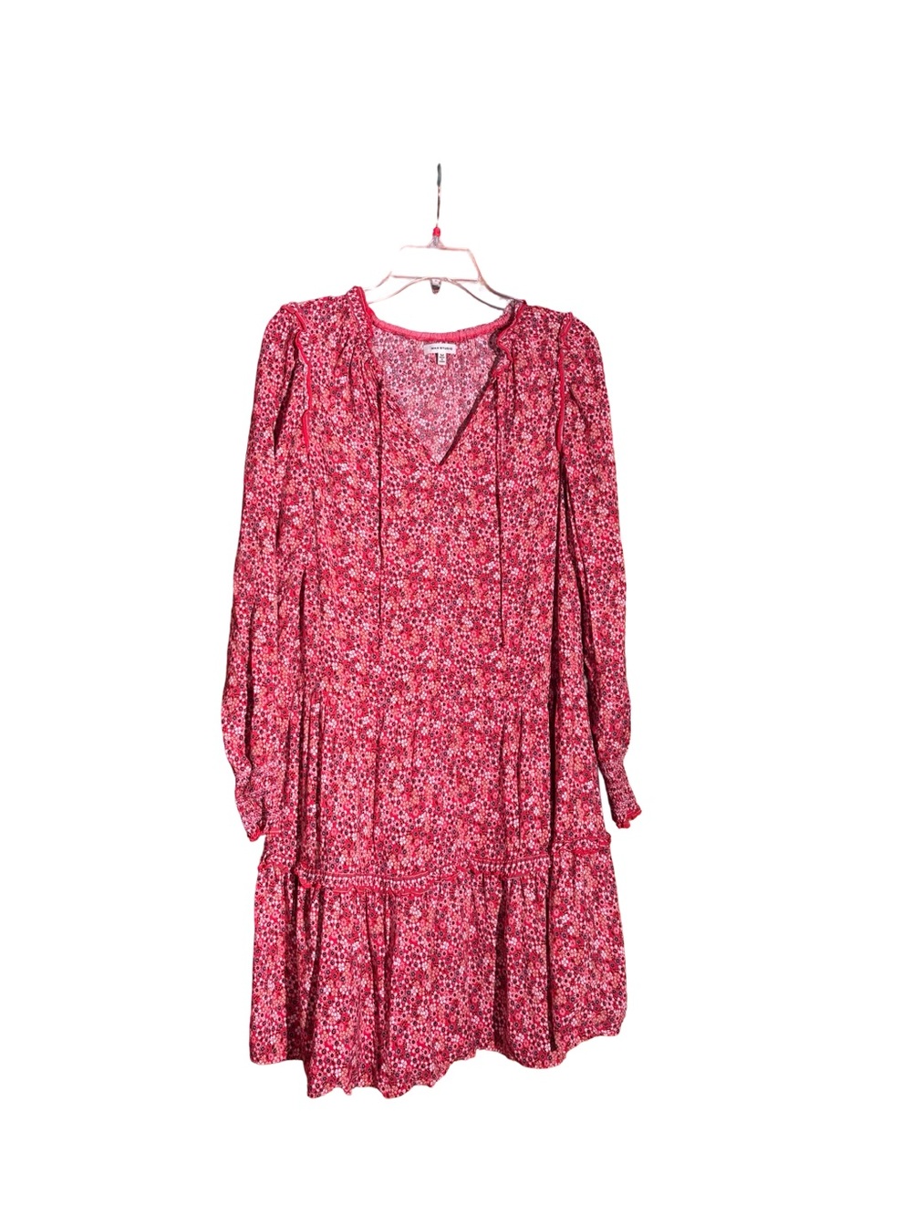 Max Studios Red Floral Cottagecore Prairie Dress - Medium